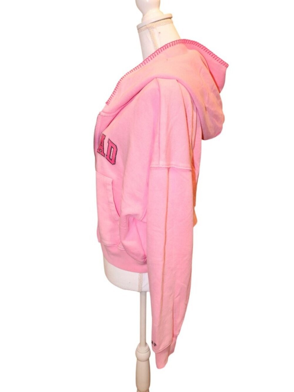 Gap X Madhappy Pink Zip-Up Hoodie XL Cotton Blend - Picture 2 of 6